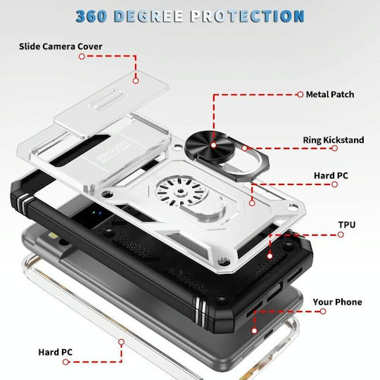 Back Cover Plastic Alb Google Pixel 8