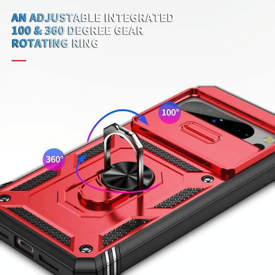 Umschlag Rückseite Kunststoff Rot (Google Pixel 8)