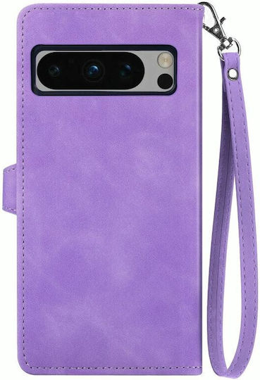 Flower Zipper Wallet Μωβ (Google Pixel 8 Pro)