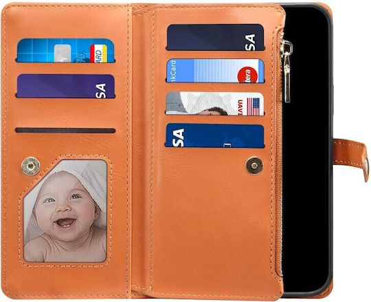 Star Series Zipper Wallet Καφέ (Google Pixel 8 Pro)