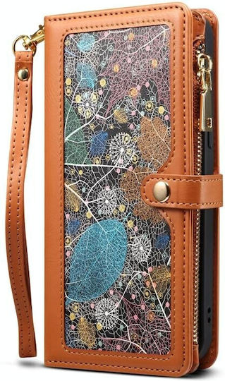 Star Series Zipper Портмоне Кафяв (Google Pixel 8)
