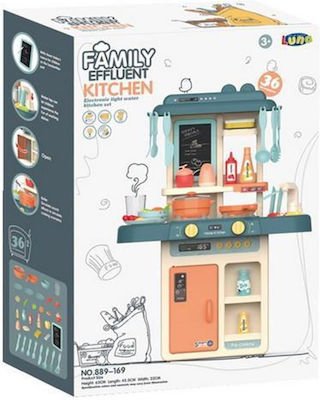 Kids Kitchen Παιδική Κουζίνα Με Ήχους Και Πραγματική Βρύση for 3+ Years Old 63εκ cm.