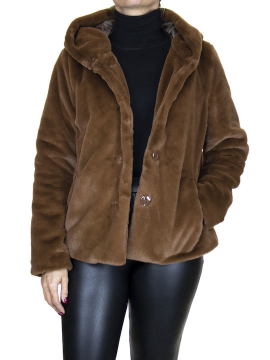 Emporio Co Women's Short Fur Brown (Brown)
