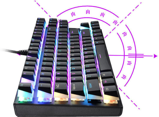 Preyon Blitz Claw Gaming Μηχανικό Πληκτρολόγιο Tenkeyless με Gateron Blue διακόπτες και RGB φωτισμό (Αγγλικό US)