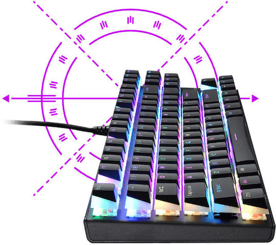 Preyon Blitz Claw Gaming Μηχανικό Πληκτρολόγιο Tenkeyless με Gateron Brown διακόπτες και RGB φωτισμό (Αγγλικό US)