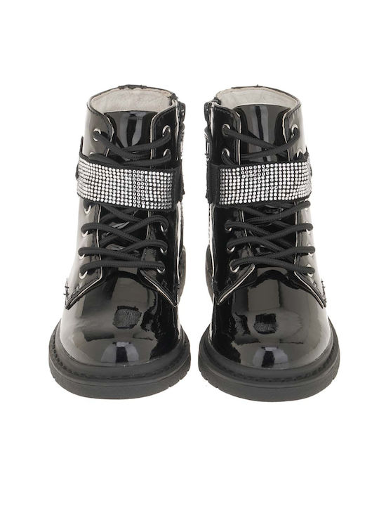 Lelli Kelly Kids Military Boots with Lace Black