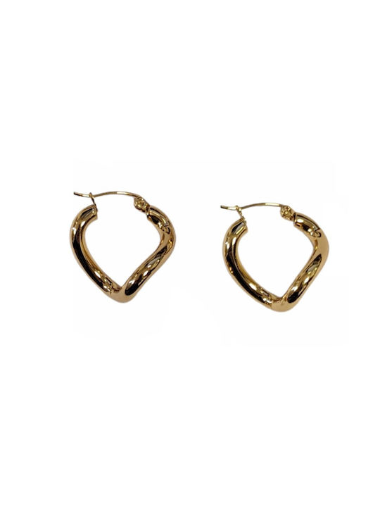 Tatu Moyo Earrings Hoops made of Steel Gold Plated