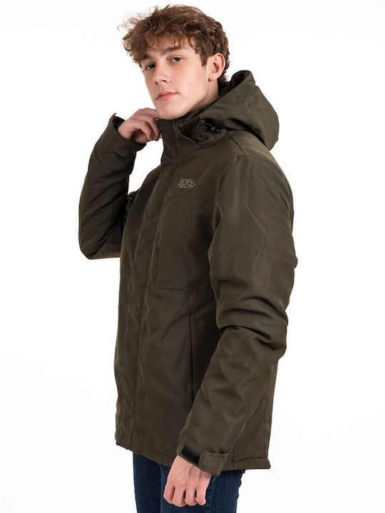 Vcode Herren Winter Jacke Lässig ΠΡΑΣΙΝΟ