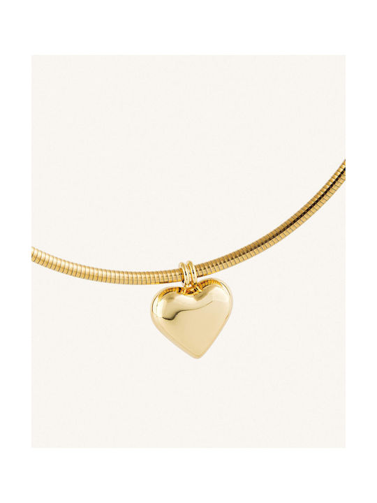 StanStefan Necklace with design Heart from Gold Plated Steel