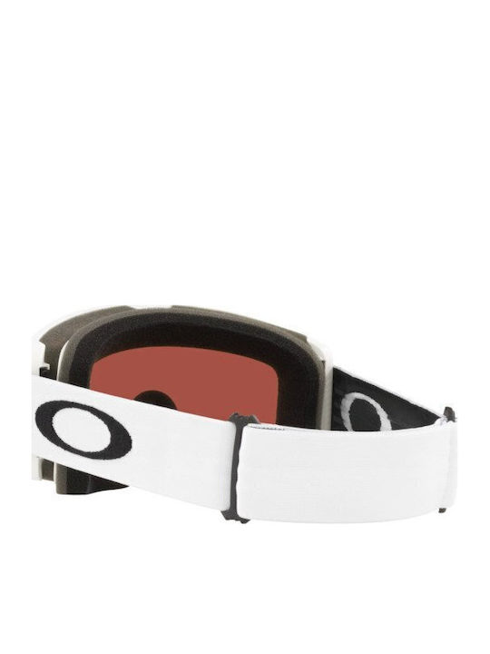 Oakley Target Line L Mască de Schi și Snowboard pentru Adulți, Albă cu Lentilă Fumurie Gri