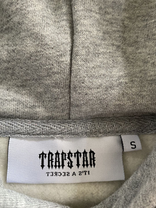 Geacă pulover bărbați cu glugă și buzunare Gray