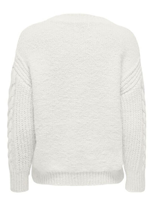 Only Damen Langarm Pullover White