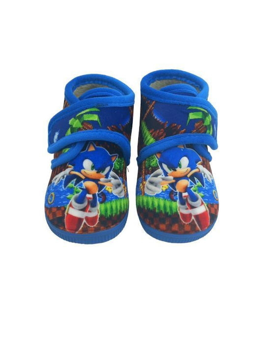 Kinderhausschuhe Stiefel Blau