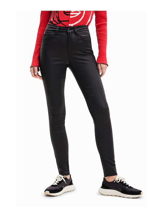 Dama Talie înaltă Tesatura Pantaloni Push-up Black