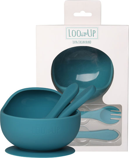 Loo Up Baby Food Container Set made of Silicone Blue