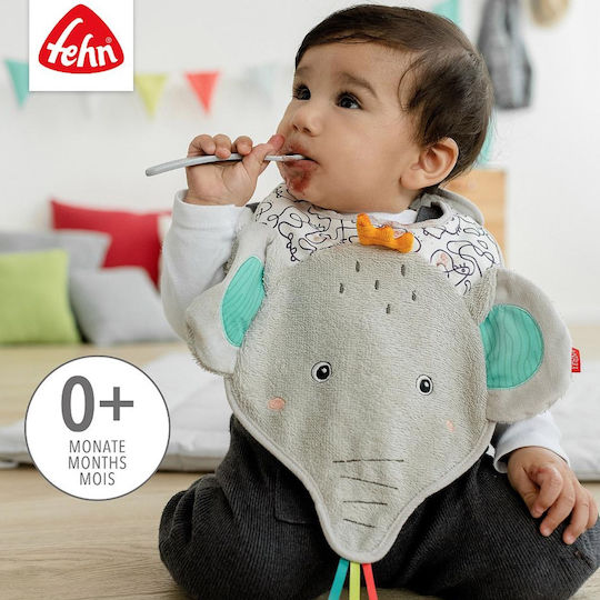 Fehn Bib Fabric with Hoop & Loop Fastener Gray for 0 m+