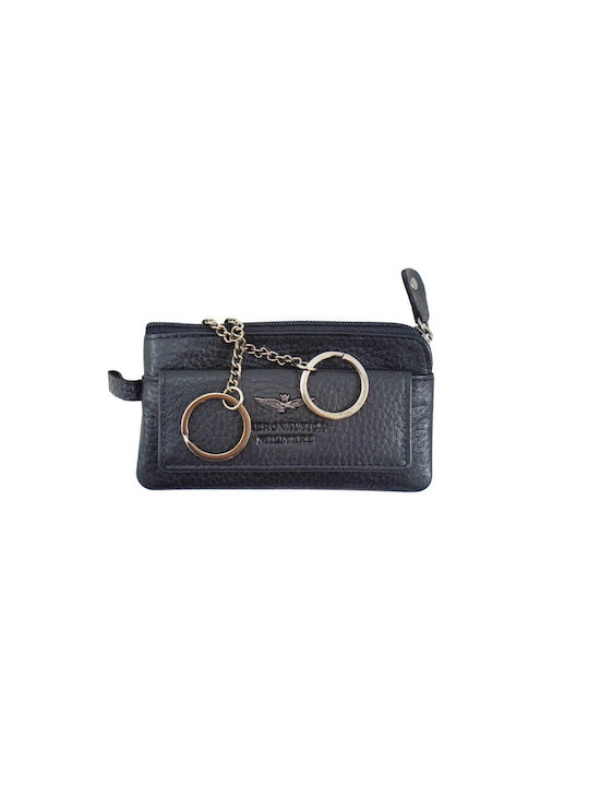 Aeronautica Militare Key Holder Leather Black