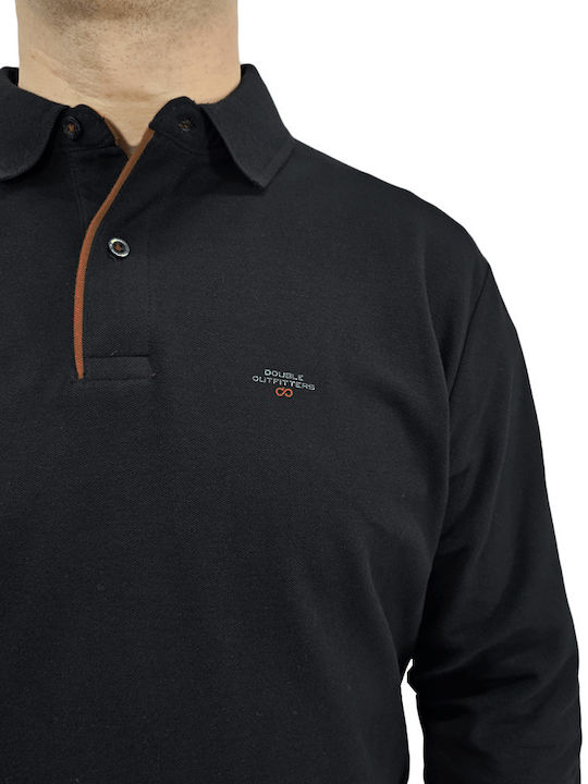 Polo Bluza Tricou Cu Mânecă Scurtă Total Negru
