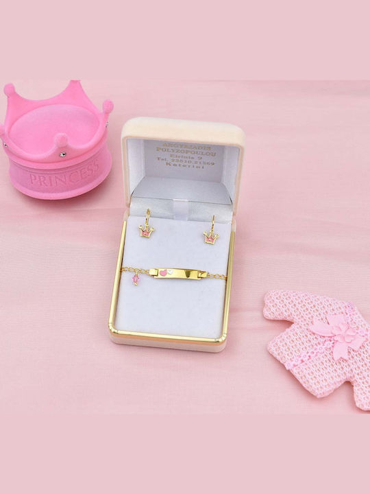 Goldjewels Vergoldete Kinderohrringe mit Steinen aus Silber