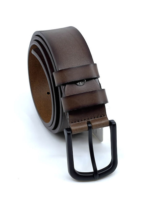 Legend Accessories Men's Leather Wide Belt Brown