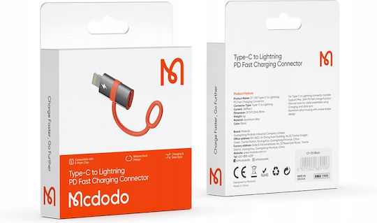 Mcdodo Μετατροπέας Lightning male σε USB-C female Πορτοκαλί 1τμχ OT-0510