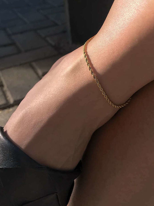 Goldsmith Bracelet Anklet Chain made of Steel Gold Plated