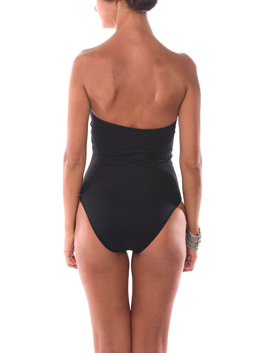 Strapless Ολόσωμο Μαγιό Μαύρο