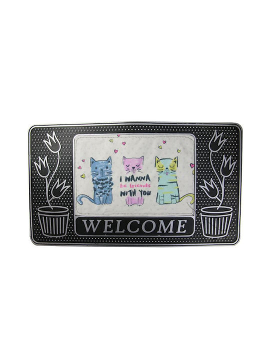 Viosarp Entrance Mat Carpet with Anti-slip Backing Grey 40x70cm (Various Designs)