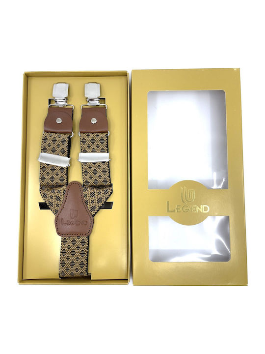 Legend Accessories Suspenders Printed Gold