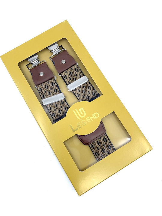 Legend Accessories Suspenders Printed Gold