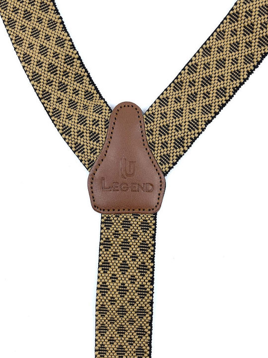 Legend Accessories Suspenders Printed Gold
