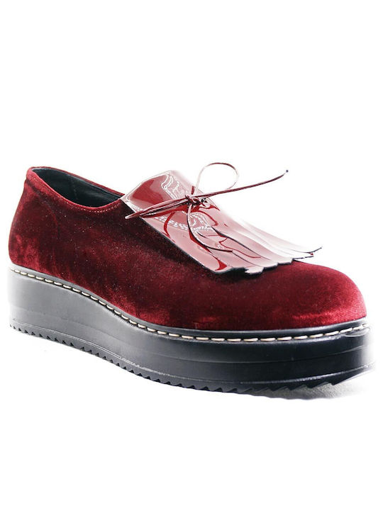 Nitro Damen Oxfords in Burgundisch Farbe