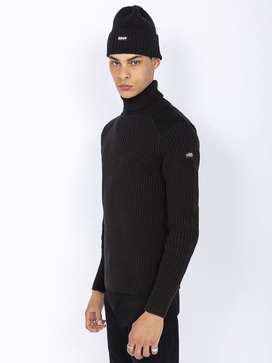 Schott Bluza pentru bărbați Turtleneck ΓΚΡΙ