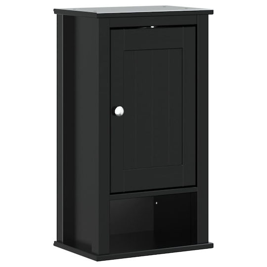 vidaXL Set Möbel Waschtisch mit Waschbecken & Spiegel Black