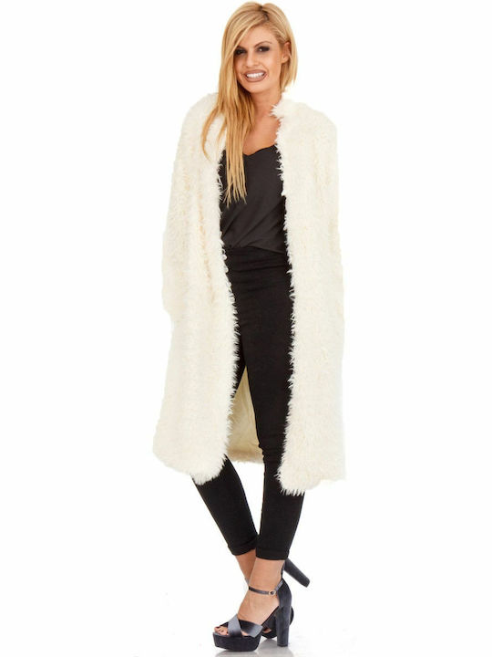 Silia D Women's Long Fur White