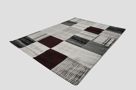 Estia Schlafzimmer-Teppichsets Rot Grau ESPO1694REDGRSET80 3 Stück
