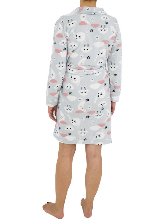 Goodnight Winter Women's Robe Gray