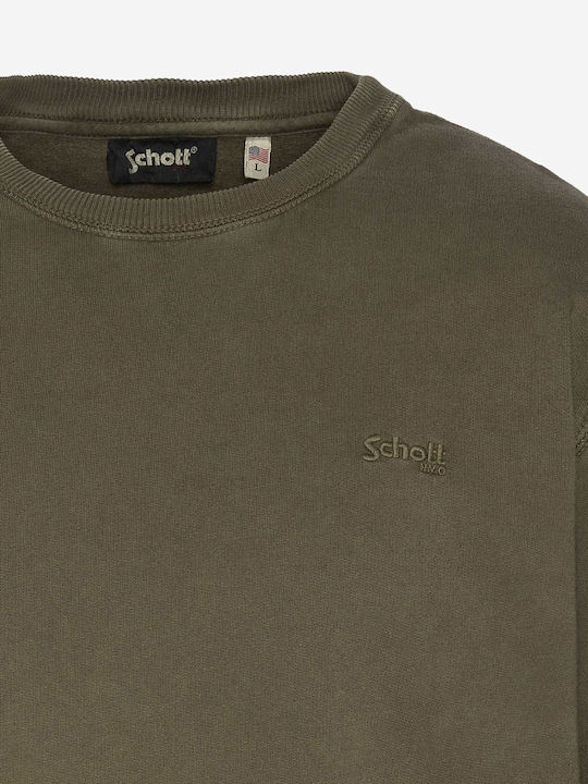 Schott Мъжки Суитшърт Khaki