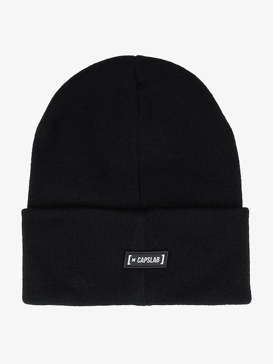 Capslab Beanie Unisex Beanie Knitted in Black color