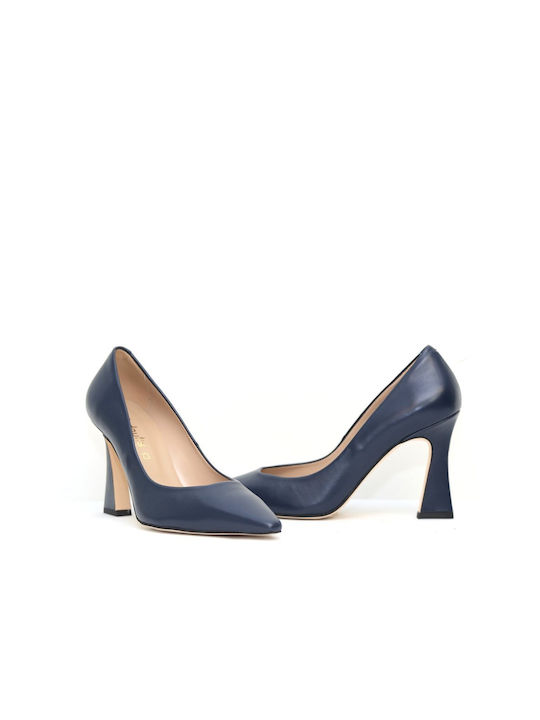 Fardoulis Leder Pumps mit hohem Absatz Blau