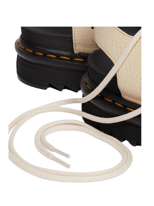 Nartilla Δερμάτινα Γυναικεία Σανδάλια Flatforms Μπεζ