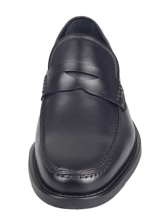 7625 Men's Leather Loafers Black