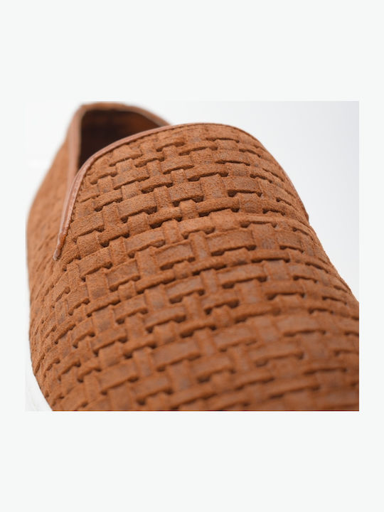 De piele Slip-on-uri pentru bărbați Tabac maro