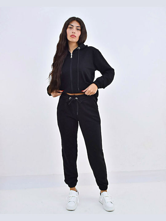 Restart Damen-Sweatpants-Set ΜΑΥΡΟ