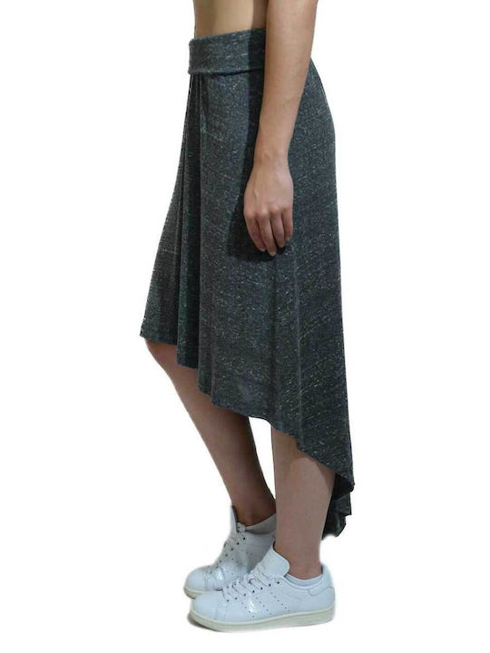 ICHI Midi Skirt in Gray color