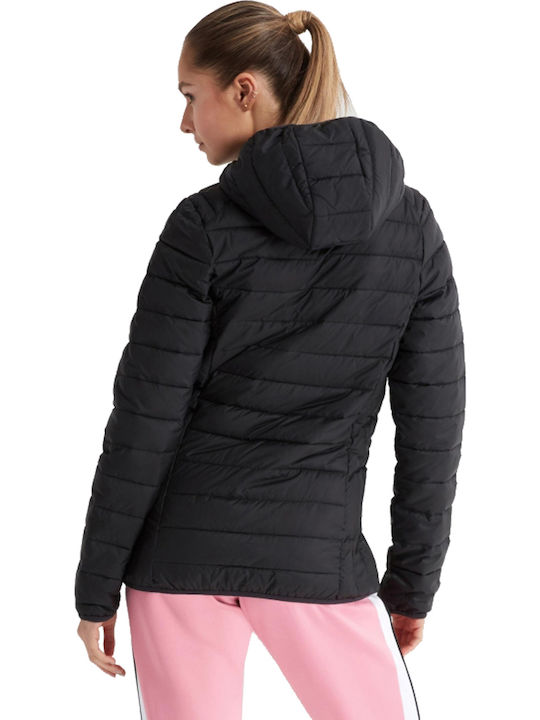 Lompard Women's Short Puffer Jacket for Winter Black
