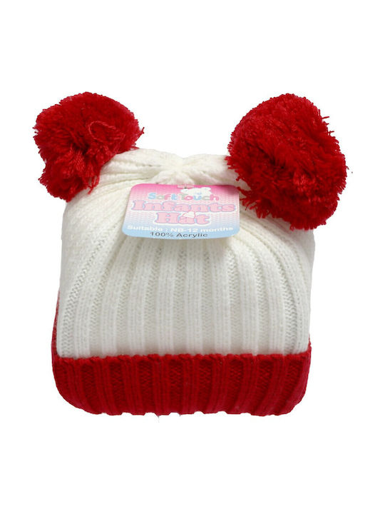 Kids Beanie Knitted White