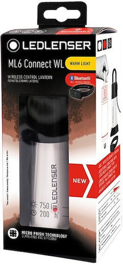 LedLenser Ml6 Led Rechargeable Lantern for Camping with Flashlight 750 Lumens White