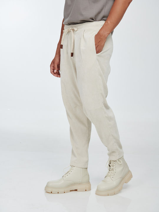 P/Coc P Men's Trousers Ecru