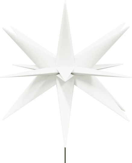 vidaXL Weihnachtlicher Dekorativer Anhänger Stern Kunststoff Weiß 1Stück